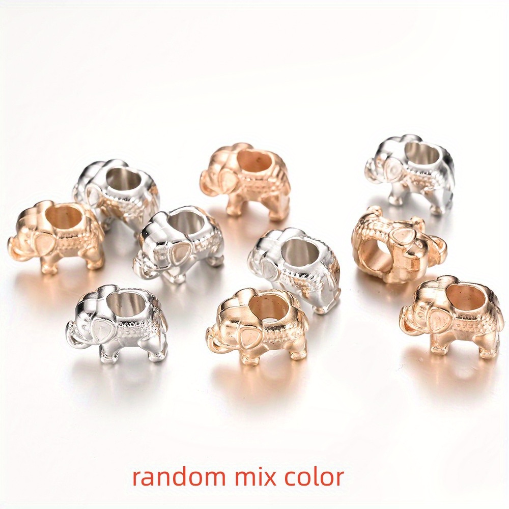30pcs Random Elephant Ccb Beads Spacer Beads For Making Bracelet Needlework Jewelry Findings