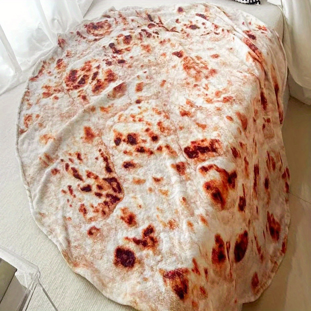 *-Sided Corn Tortilla *t Cozy Flannel Novelty Home Decor in Mixed  Colors Couch or Bed, Cute