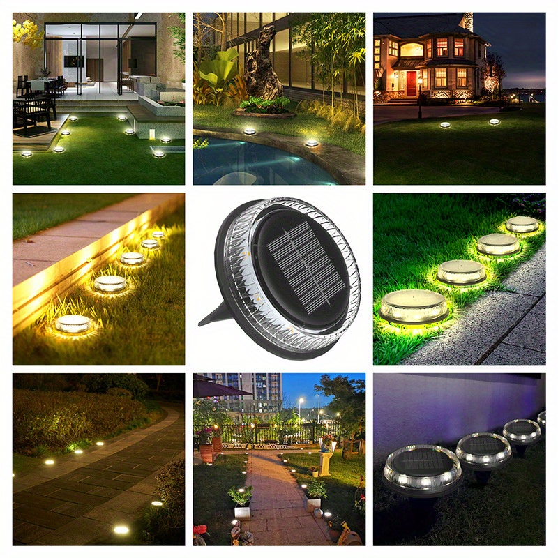 Outdoor Solar In-ground Light, Embedded Lighting Waterproof Path Light ...