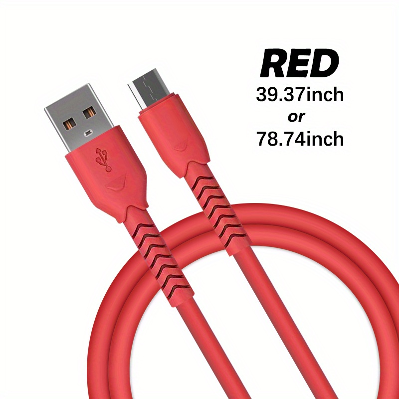 Liquid Silicone Integrated V8 Cable 2.4a Charging Cable Temu
