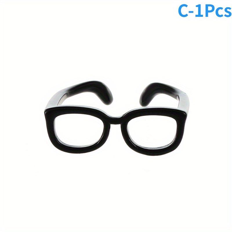 Cute Glasses Open Ring Adjustable Finger Ring Mini Glasses For Boy
