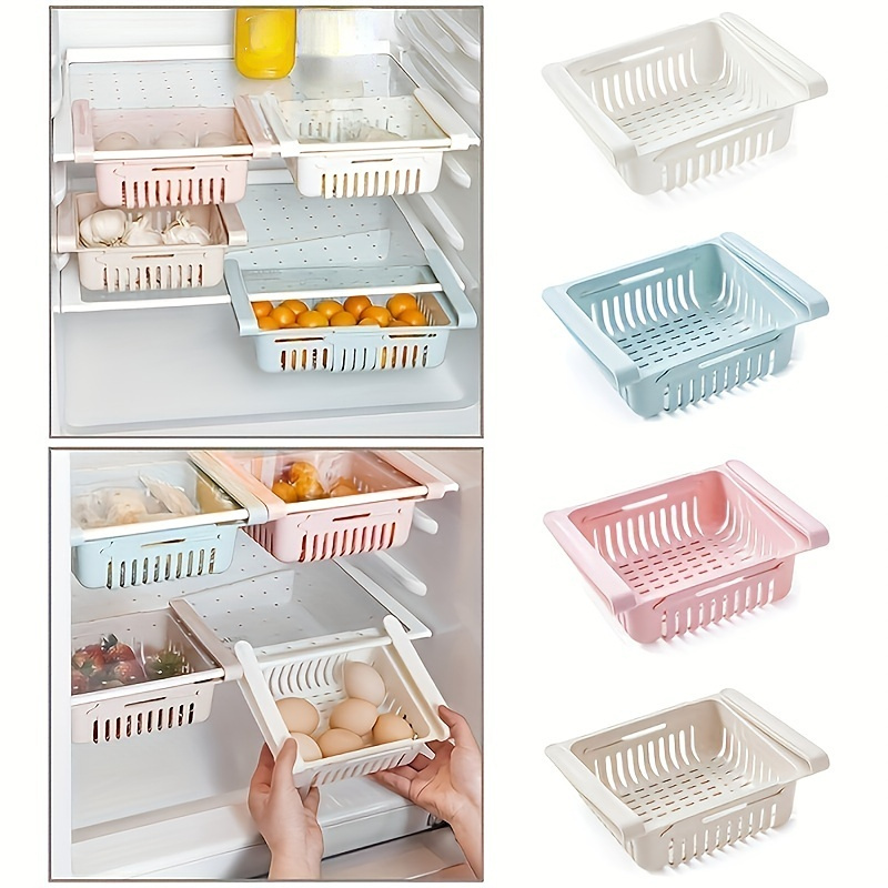 Estante de almacenamiento ajustable para refrigerador estante para nevera  organizador de cocina oso de fresa Hogar