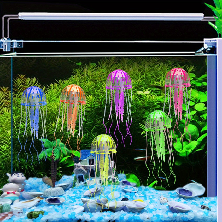 Luminous Simulation Jellyfish Aquarium Decorations Fish Tank Underwater