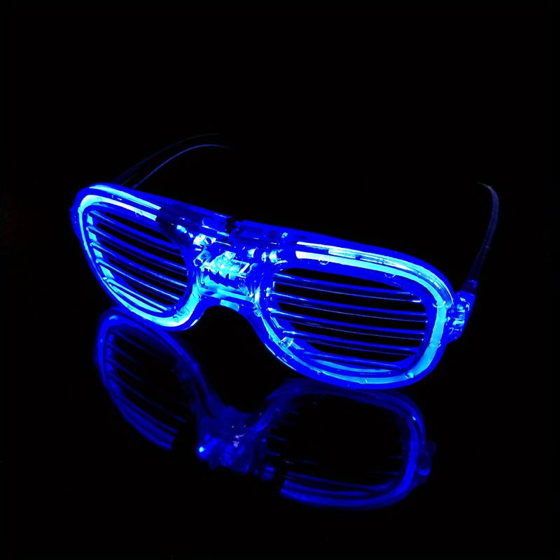 Luces EL Wire Neón Rave Gafas de sol resplandor intermitentes LED Disfraces  para fiesta, EDM, Halloween RB01