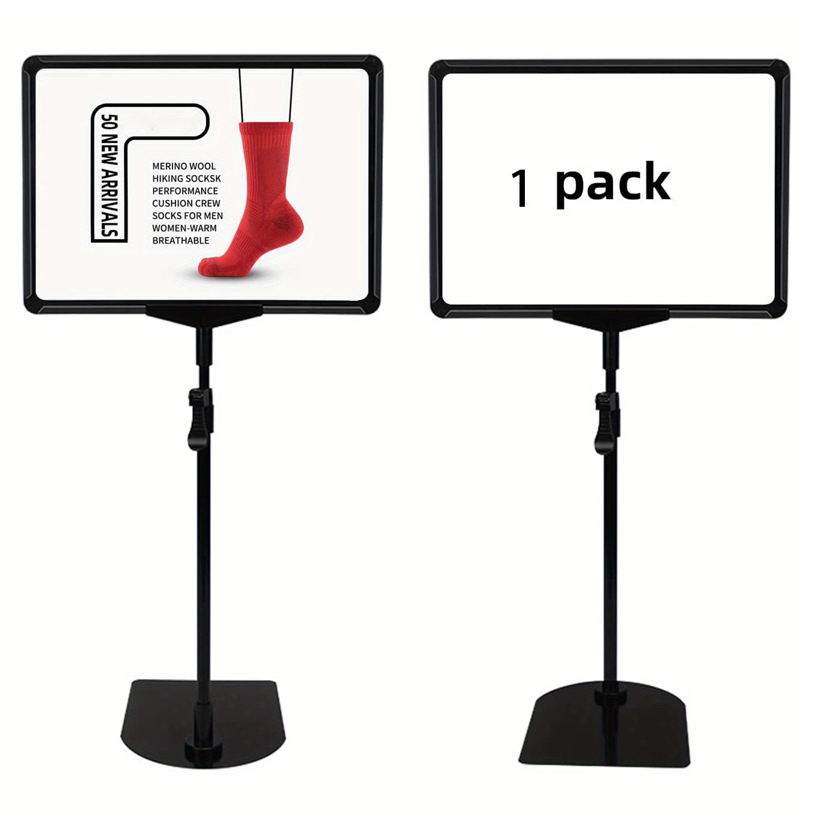 1 Pack Sign Stands For Display Sign Holder Floor Stand Poster 8.5x11inch A  Frame Sign 2 Sided Table Sign Holders Adjustable Poster Sign Stand Small Re