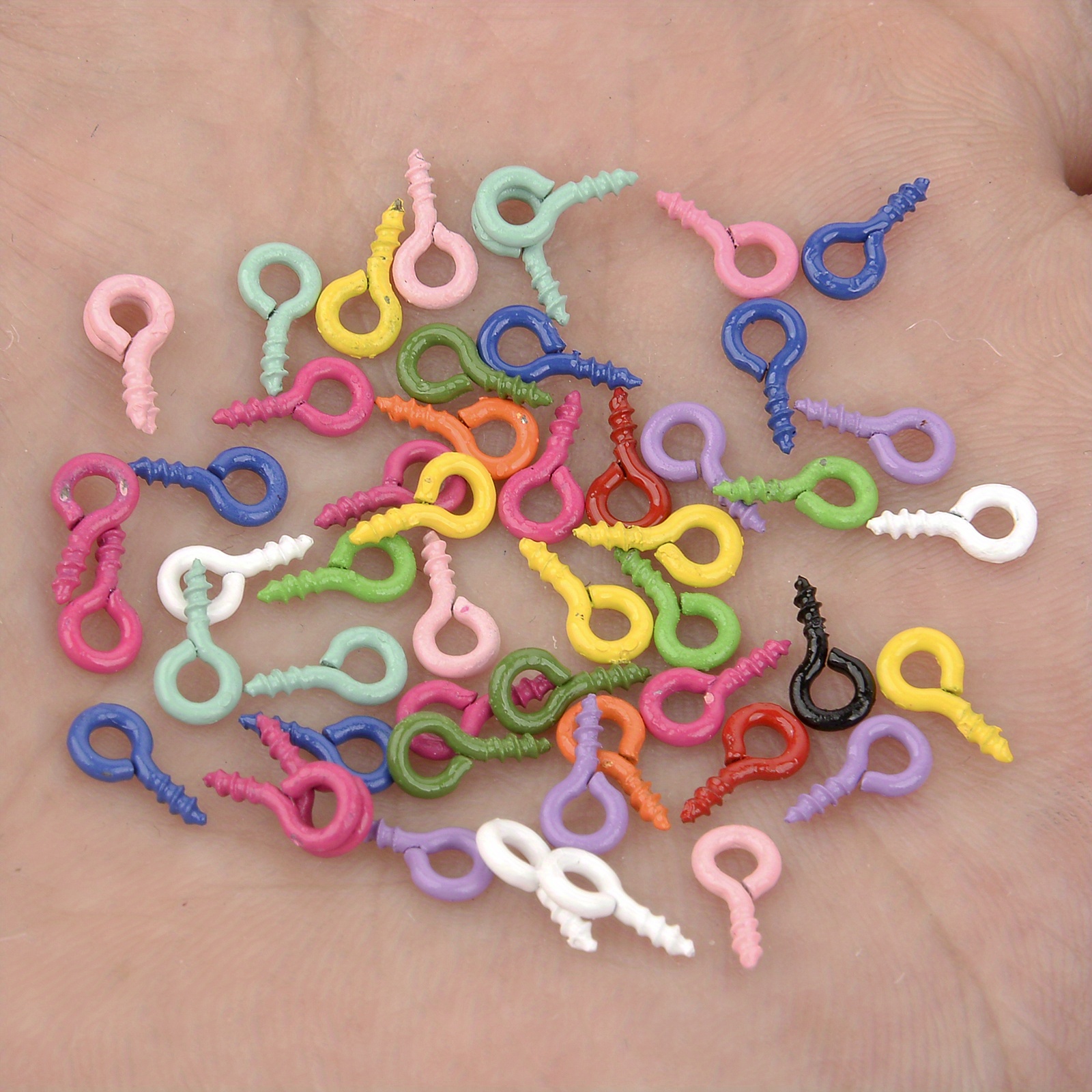 100PCS DIY Jewelry Findings Small Tiny Eyepins Hooks Eyelets Screw