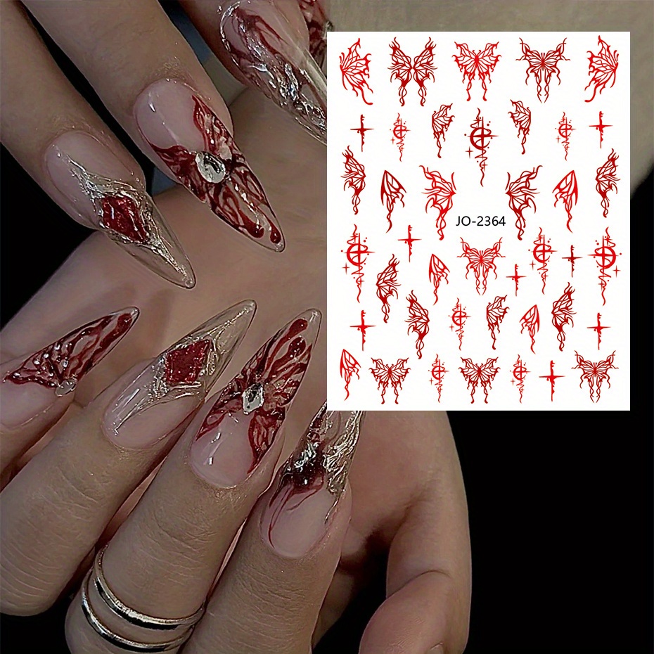 3D Nail Art Stickers Adhesive Rose Decals for DIY Manicure