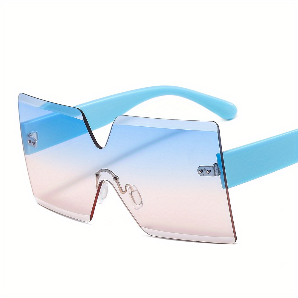 Fashion Candy Color Big Frame Street Shooting Sunglasses for Men and Women  (Color : F, Size : Medium)