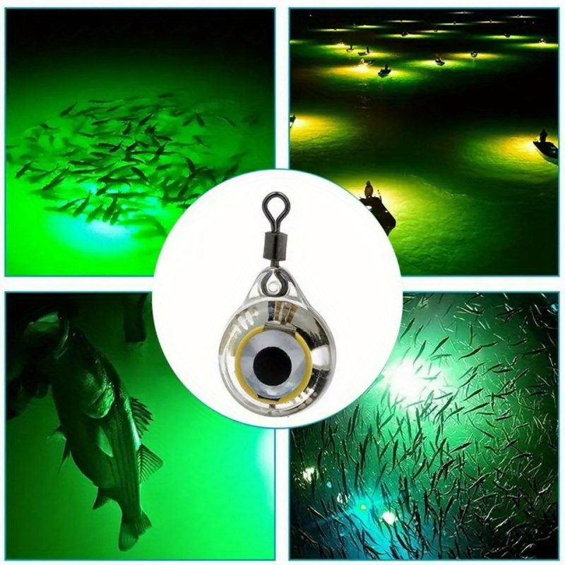 1pc Fishing Lights Underwater Battery Powered Fishing Light Attractive  Light Attracting Lure Lamp Green Blue Red Multicolor