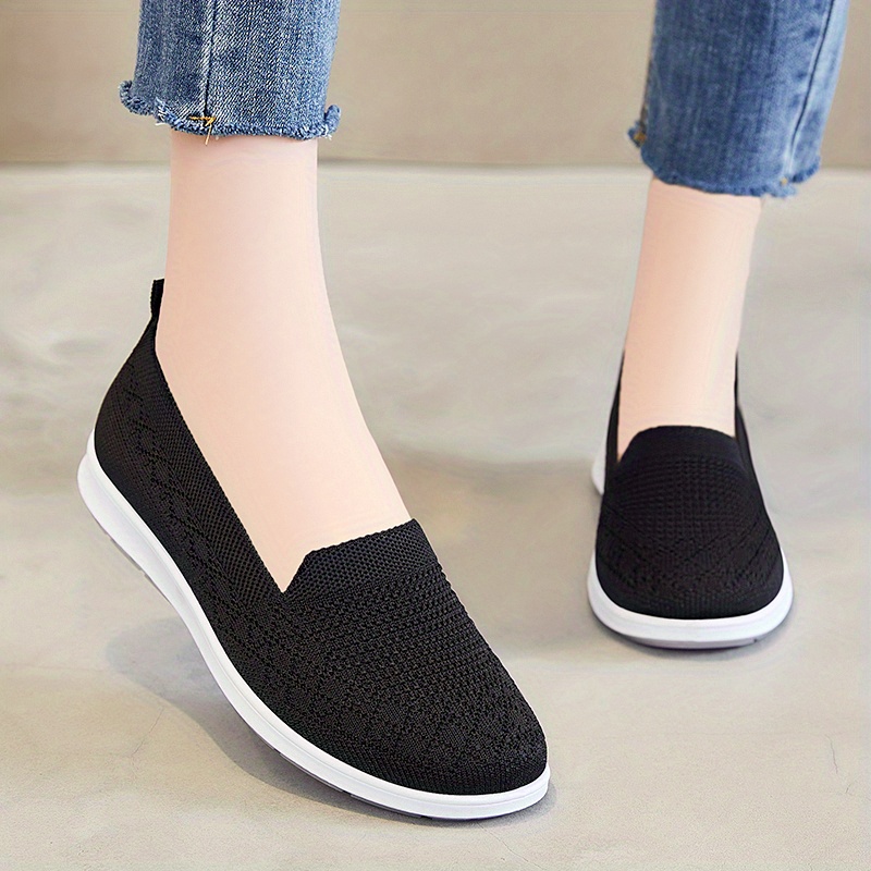 Canrulo Autumn Women Casual Shoes Women's Shoes Flat Breathable Mesh  Sneakers Shoes Ballet Flats Ladies Slip on Flats Loafers