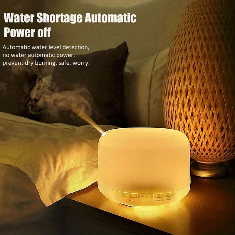 1pc 500ml aroma diffuser usb  oil diffusers 7 colors led light night lamp 5 in 1 ultrasonic aromatherapy fragrant oil humidifier vaporizer timer and auto off safety switch for home baby room office details 1