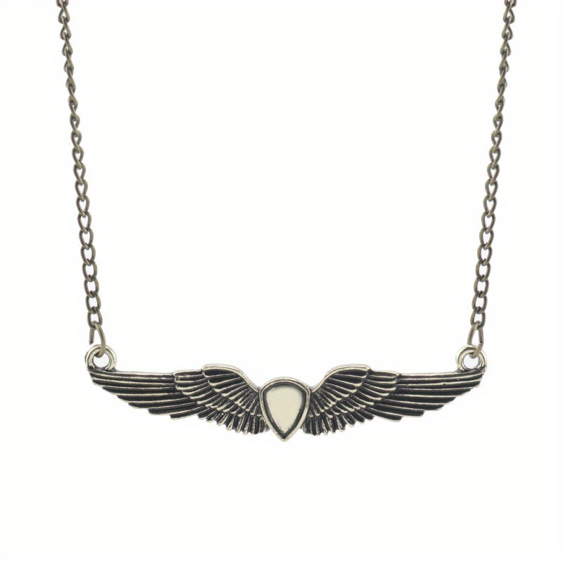 airplane necklace with white pearls in gold / silver