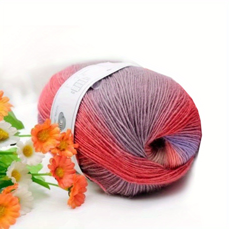 Uheoun Bulk Yarn Clearance Sale for Crocheting, Dyed Rainbow Wool Line  Color Gradient Diy Sweater Hat Scarf Line