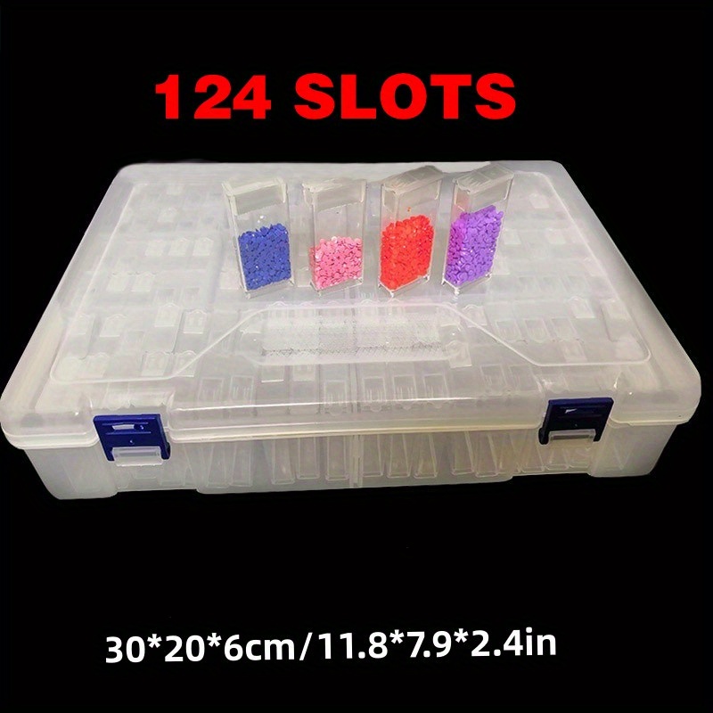 Nail Art Storage Box Diamond Painting Tool Box Transparent - Temu