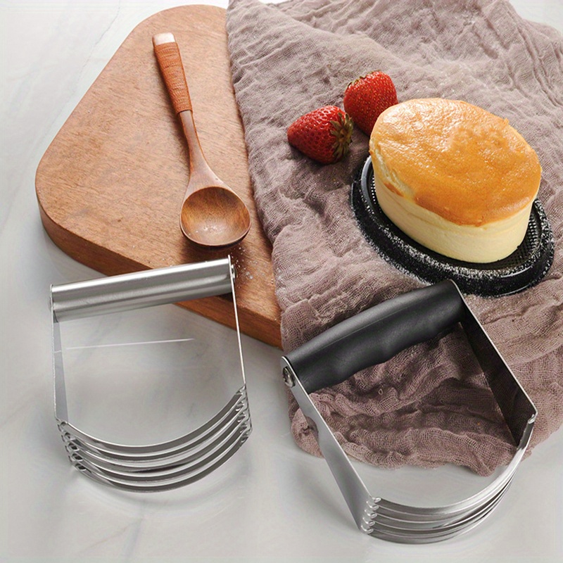 Professional Pastry Baking Tool 4 Blades Stainless Steel Dough Blender With TPR Handle