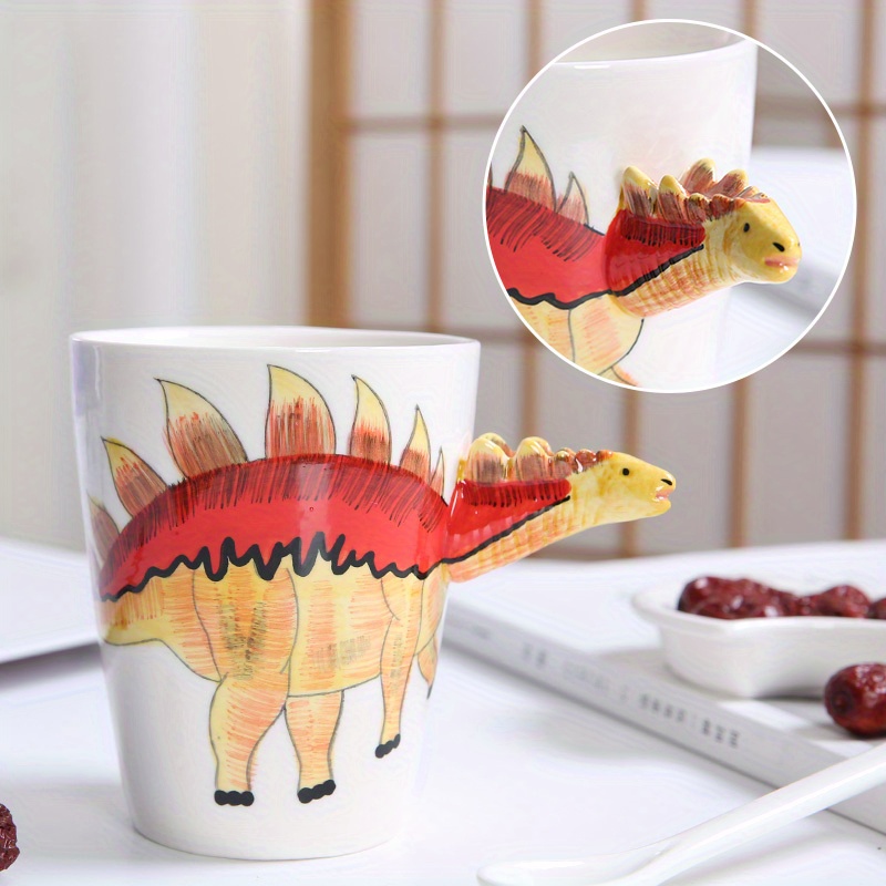 Lovely Little Dinosaur Cute Mug Student Gift Coffee Mugs With Lid And Spoon  Milk Porcelain Cup Reusable Ceramic Mugs — Yeah! Houston Gifts Online Store