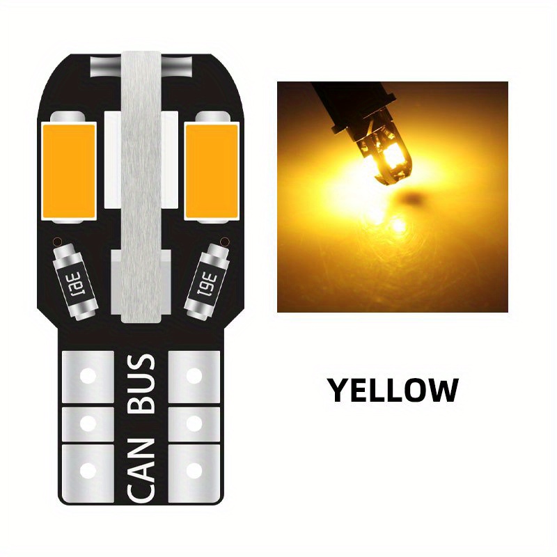 OcioDual Set 2 Bombilla LED Canbus T10 W5W 24 SMD para Luces de Posición  Matrícula Interior Blanco