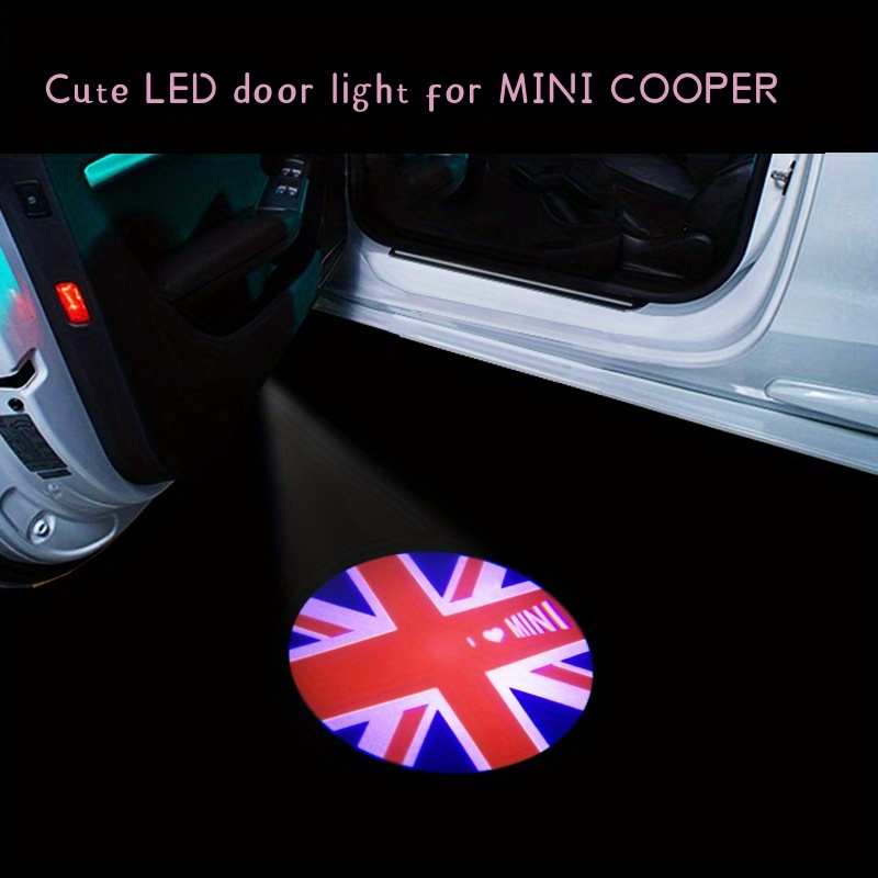 2 個車の LED ドアライトミニクーパー R55 R56 R57 R58 R59 R60 F54