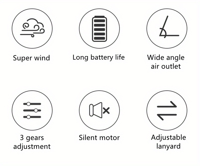 1 шт. портативный USB-вентилятор с тремя скоростями, большой регулировкой воздушного потока, возможностью ношения на поясе и настольным креплением, индикатором заряда и безлопастным дизайном. Подробности 1.