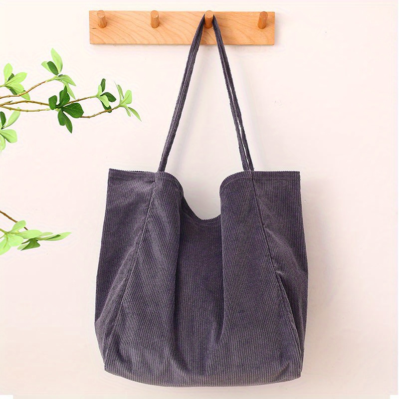 Suede Simple Tote Bag Grey