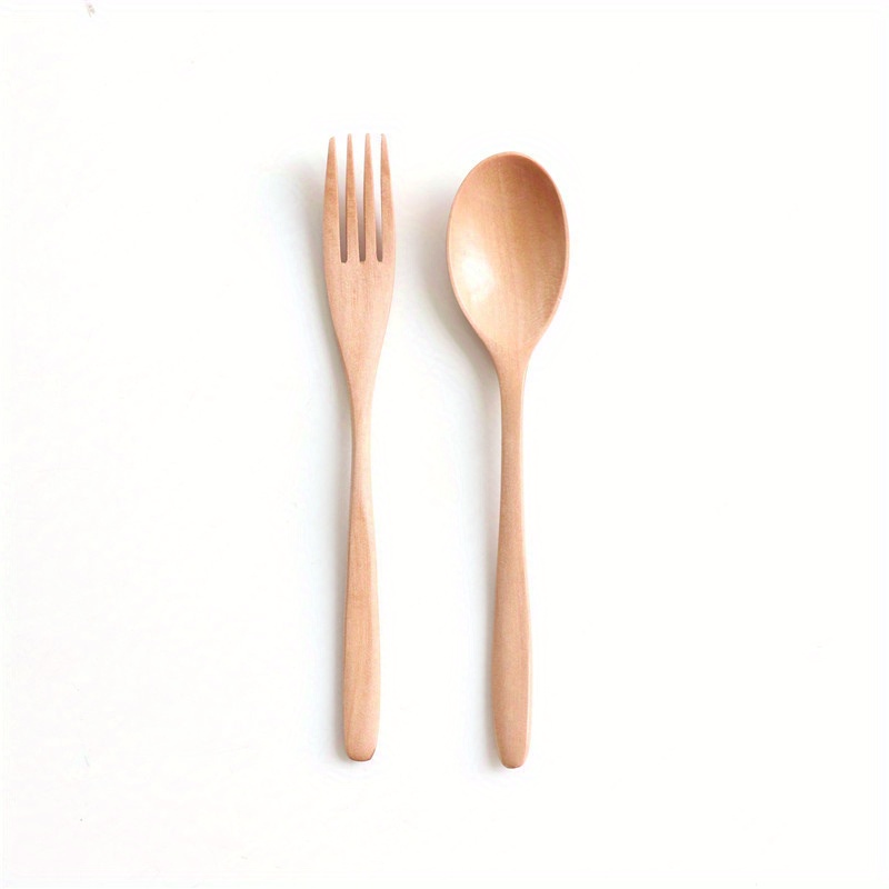 2pcs Wooden Cutlery Set for Dinnerware and Tableware