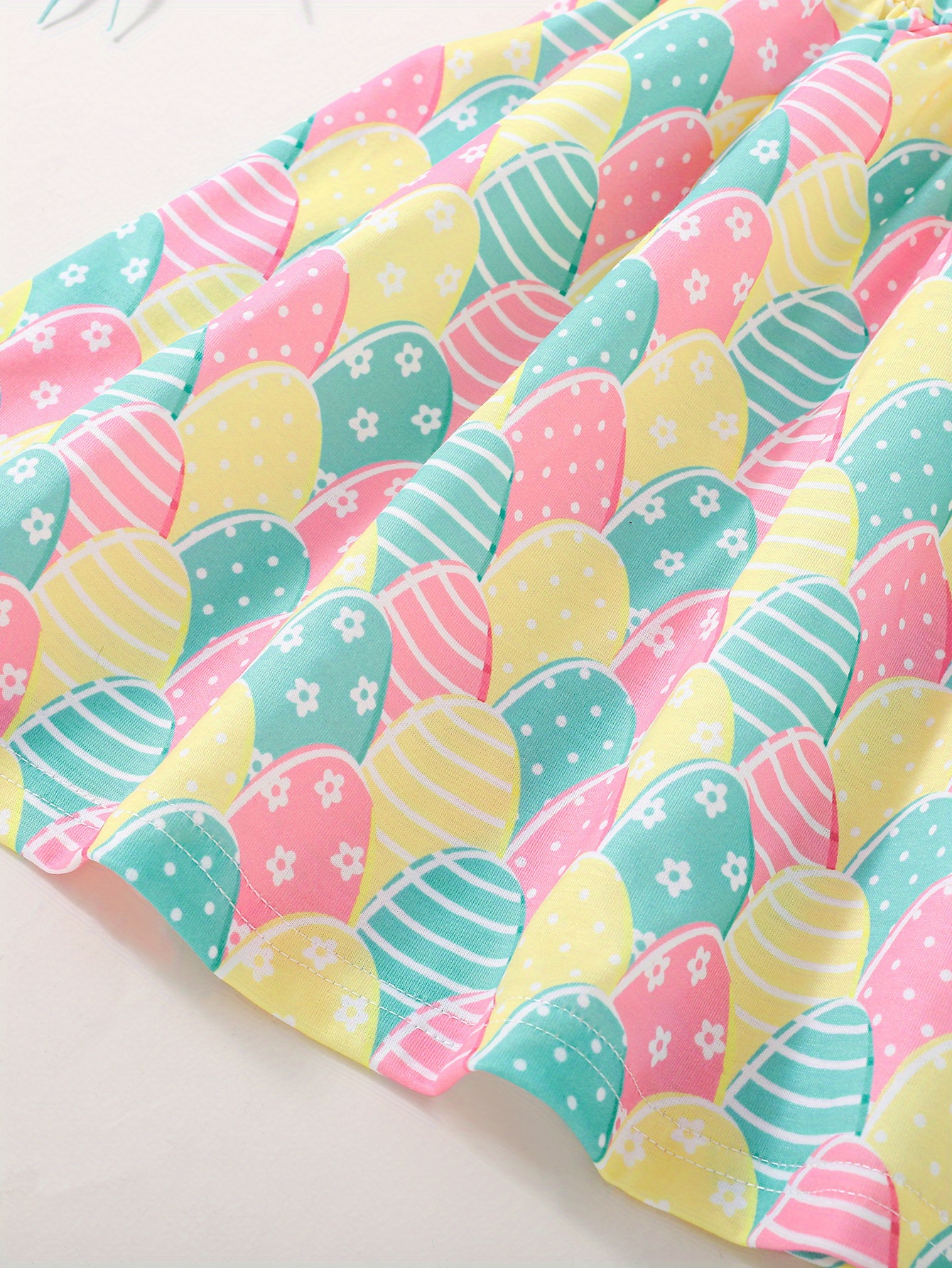 Toddler Girls Sleeveless Striped Polka Dot Flowers Eggs - Temu United ...