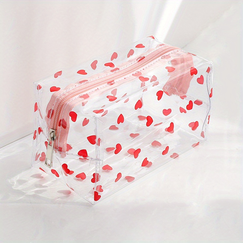 Cute Flower Pencil Case Clear Pvc Waterproof Transparent - Temu