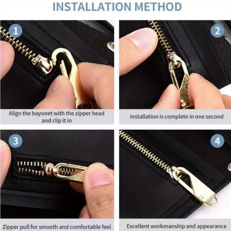 Zipper Pull Replacement Metal Black Zipper Head Zipper Pull - Temu Australia