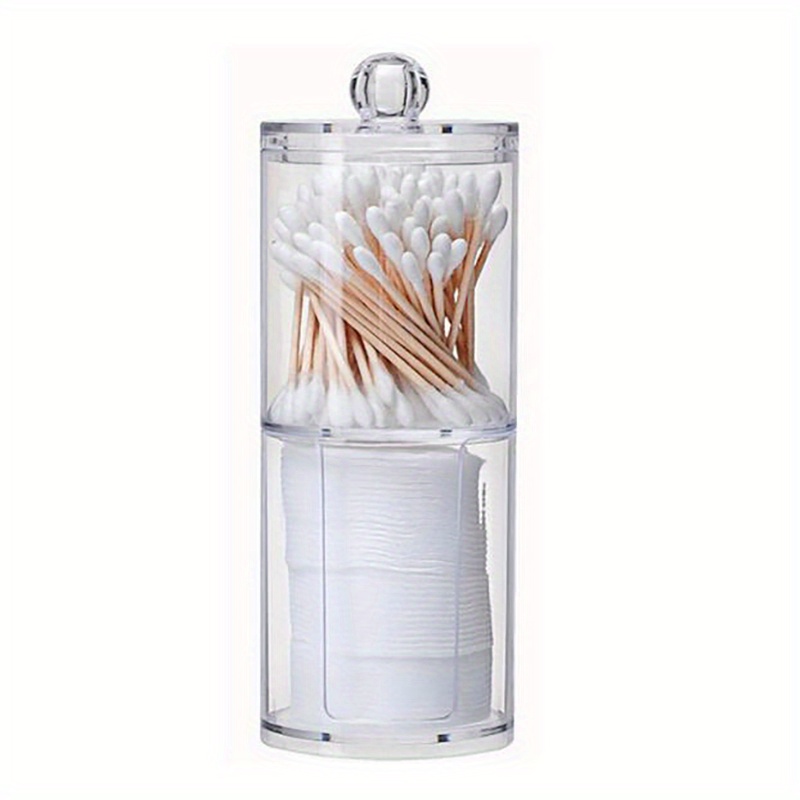 3Pcs Cosmetics Storage Box Makeup Transparent Acrylic Bathroom Jar Cotton  Swab Toothpick Holder Box Storage Container - AliExpress