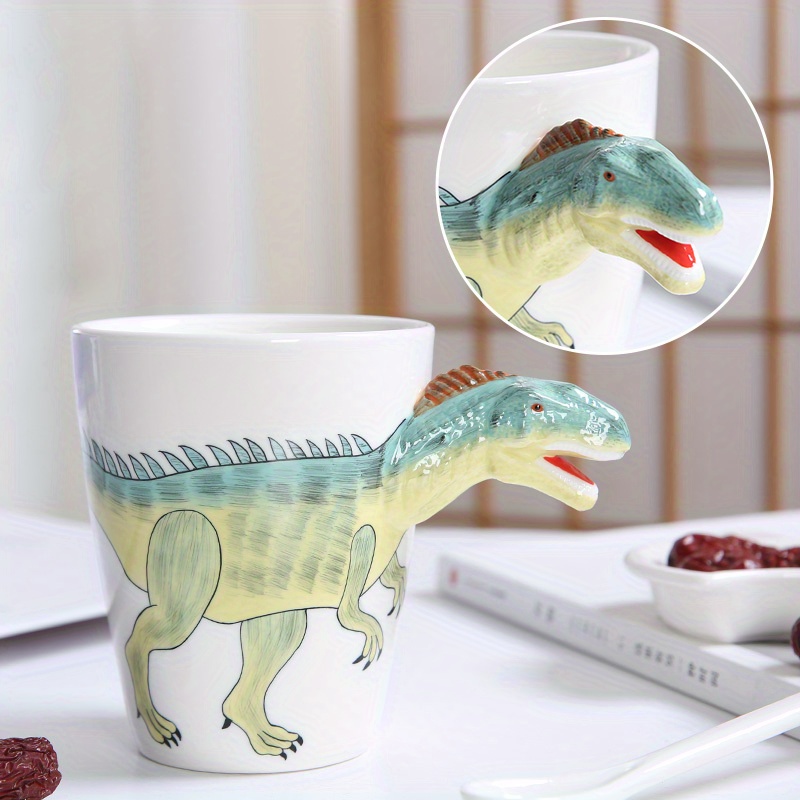 Lovely Little Dinosaur Cute Mug Student Gift Coffee Mugs With Lid And Spoon  Milk Porcelain Cup Reusable Ceramic Mugs — Yeah! Houston Gifts Online Store