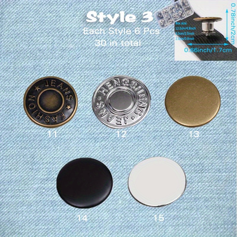 OneSos Metal Jeans Button, Size/Dimension: 20 Line at Rs 4.50/piece in  Tiruppur