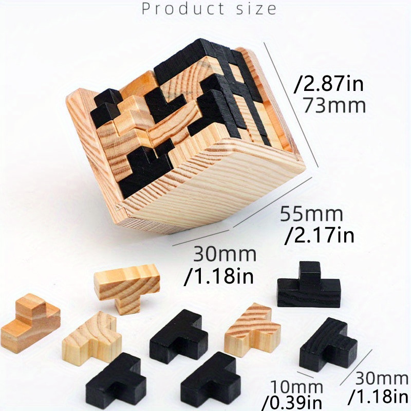 Rompecabezas de cheap madera 3d cubo