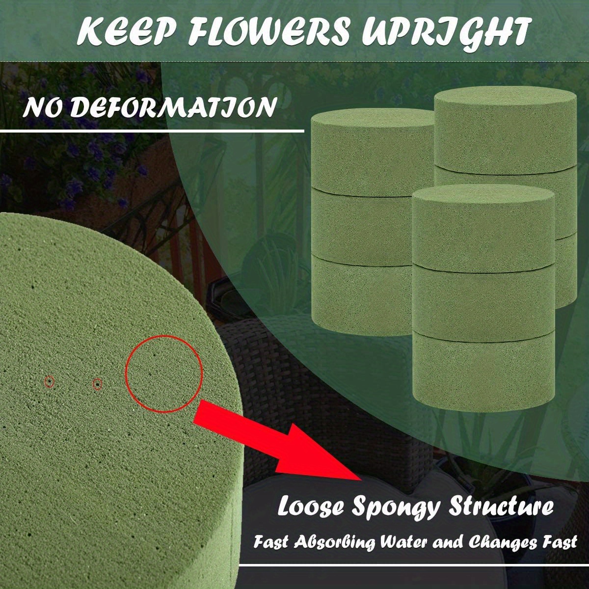 Floral Foam Round Artificial Flower Foam Bubble Glue Blocks Temu