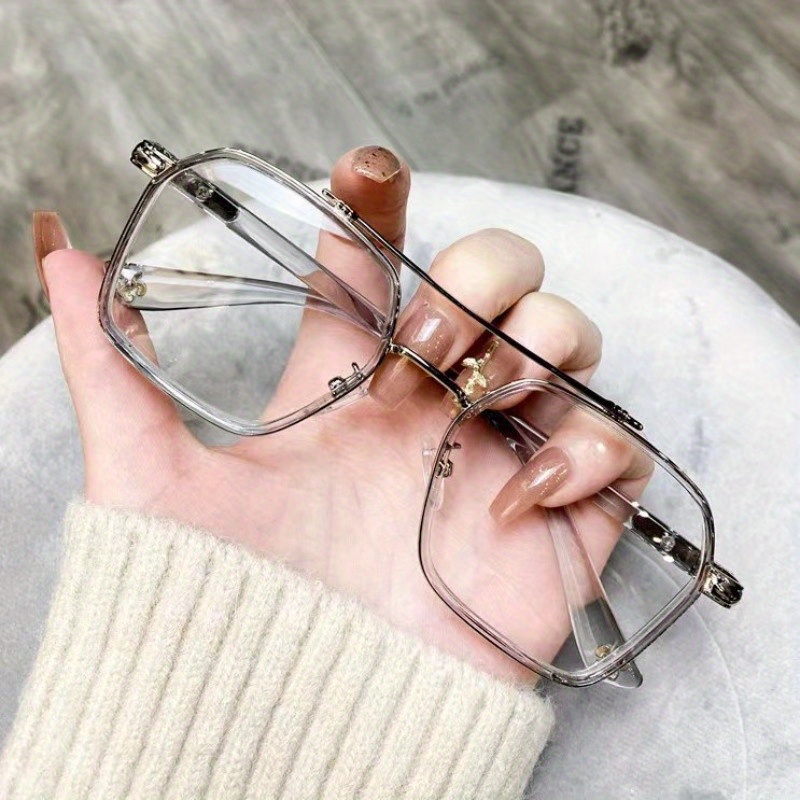 Trendy metal hot sale frame glasses