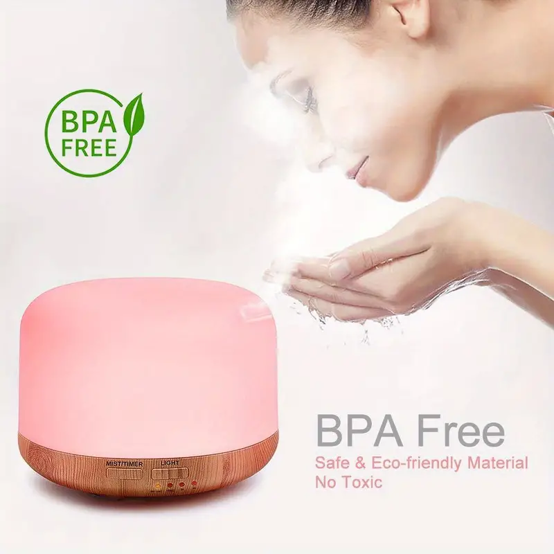 1pc 500ml aroma diffuser usb  oil diffusers 7 colors led light night lamp 5 in 1 ultrasonic aromatherapy fragrant oil humidifier vaporizer timer and auto off safety switch for home baby room office details 7