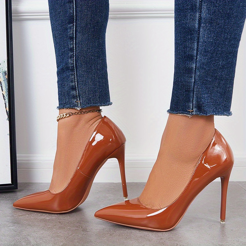 Women's Classic High Heels Patent Leather Stiletto Pumps