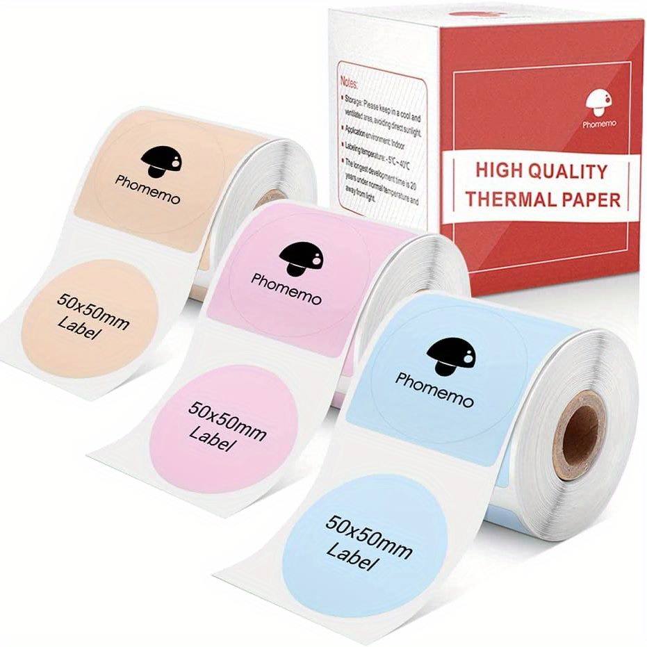 Étiquettes autocollantes Memoking Circle pour imprimante thermique