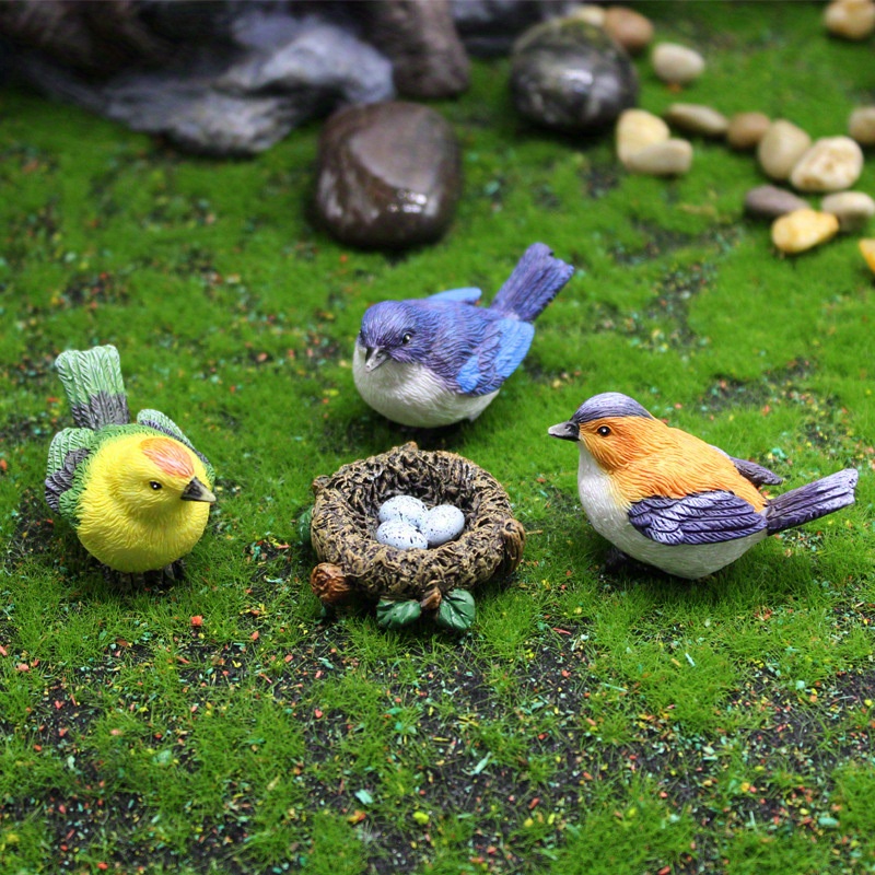 5pcs / Set Adornos Simulados Pájaros Nidos Pájaros, Decoración Jardín  Interior Exterior Bricolaje, Mini Accesorios Decorativos Bonsái Jardinería  Pájaros En 3d Micropaisaje Huevos Pájaros, Decoración Micropaisajes -  Patio, Césped Jardín - Temu