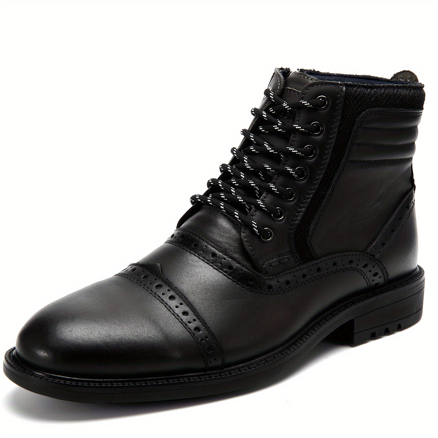 Botas Vestir Brogue Hombre, Botas Cuero, Zapatos Casuales Cordones Caminar  - Calzado Hombre - Temu