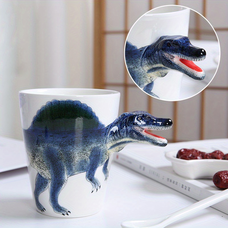 Creature Cups T-Rex Ceramic Cup (11 Ounce, Cobalt Blue) | Hidden Animal Inside | Holiday and Birthday Gift for Coffee & Tea Lovers
