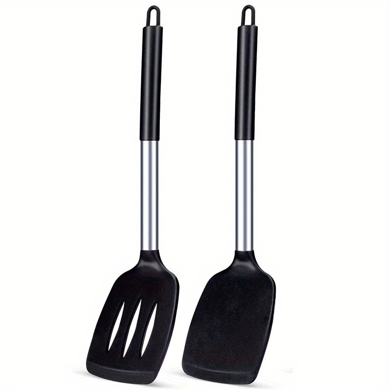 2Pcs egg spatula flipper Cooking Utensil Scraper Flat Wooden