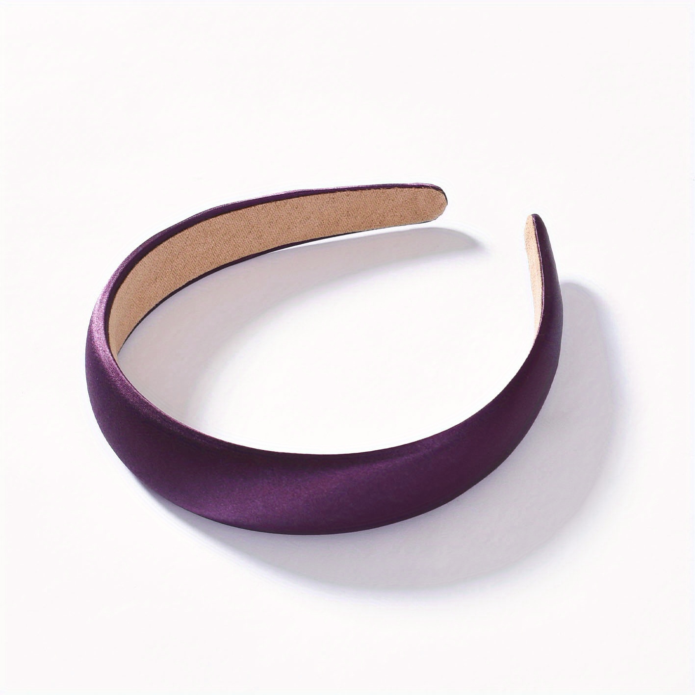 Satin Solid Headband Sponge Padded Head Hoop Hair Band Hair Accessories