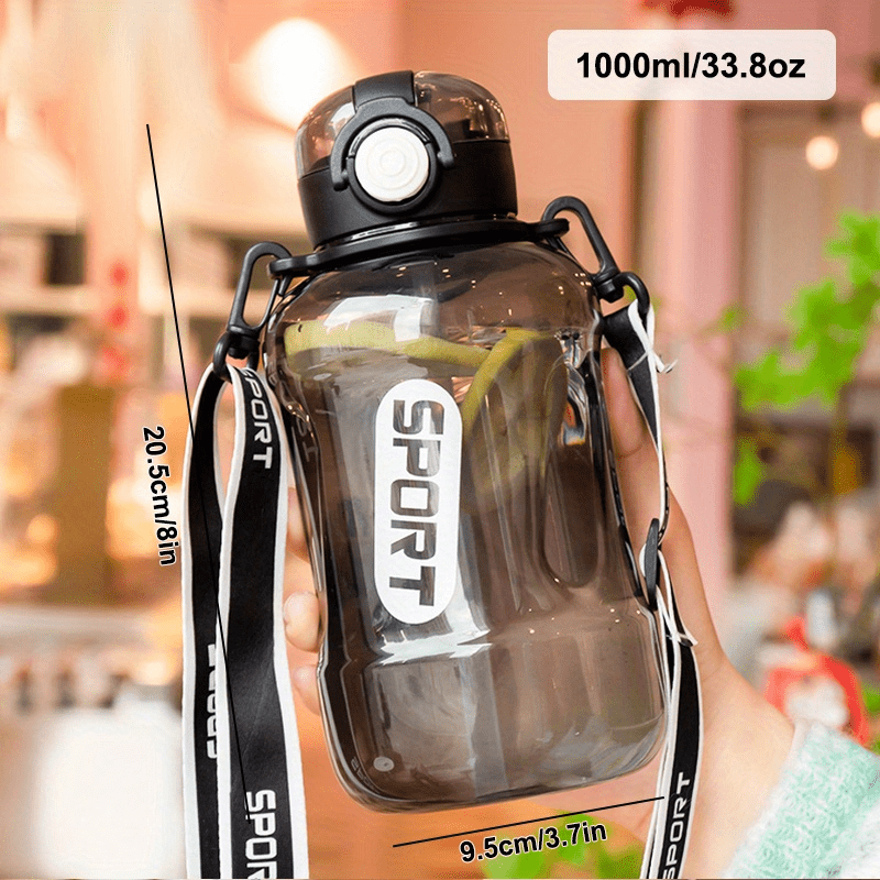 16.2oz 480ml Children Kids Water Bottle With Straw Plastic Drinking Cup  Portable Sports Student School Suction Cup, BPA Free Leak Proof 