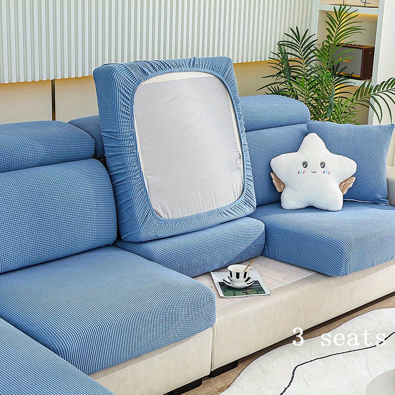  Couch Cushion Covers, Wear-Resistant Universal Sofa Cover 360°  Couch Cusionshion Covers, Replacement Stretch Sofa Slipcover,Anti- Slip  Furniture Protector for Pets (A-Sapphire Blue,M-Cushion Couch) : Home &  Kitchen