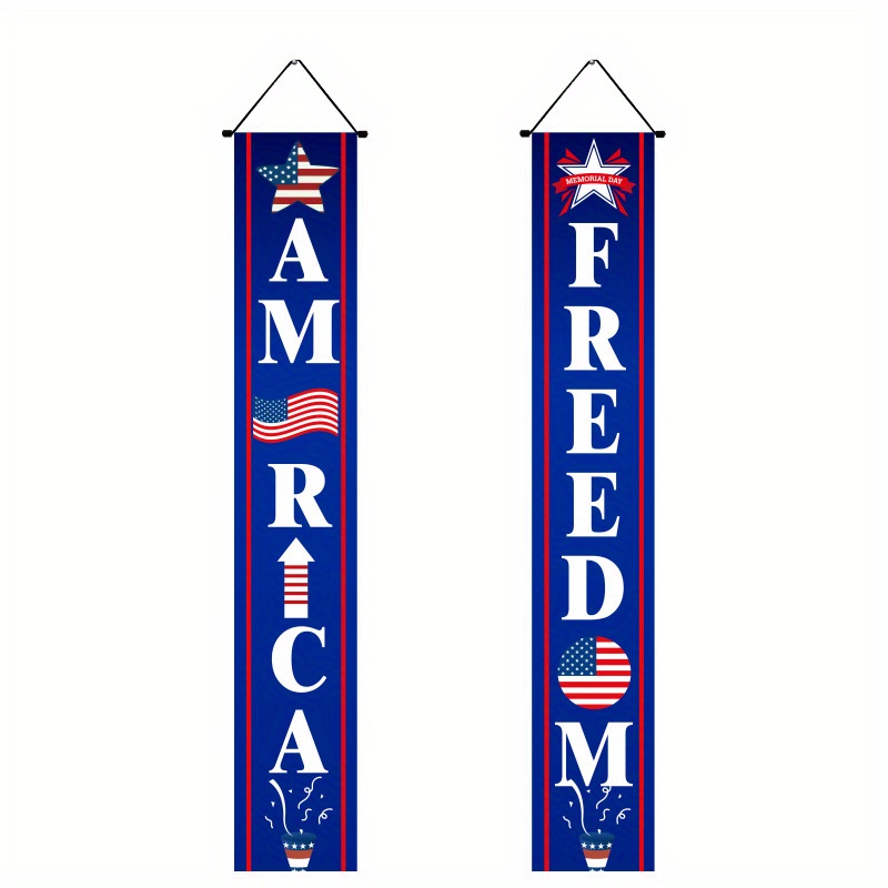 American Independence Day Porch Sign Banner 4th July - Temu