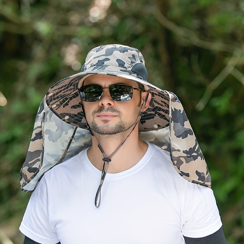 Style 7 Sun Hat, Bucket Hats Hollow Hat, Men's Foldable Casual Top Hat Sunscreen Spring Summer Autumn and Hat for Men,Casual,Temu