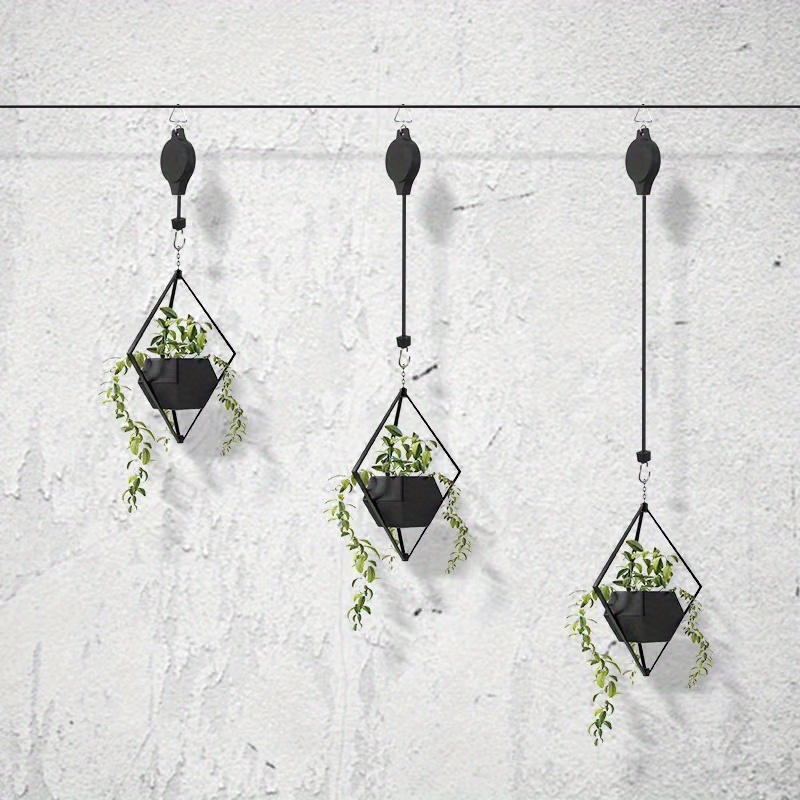 Plant Hook Pulley Retractable Plant Hanger Easy Reach Temu