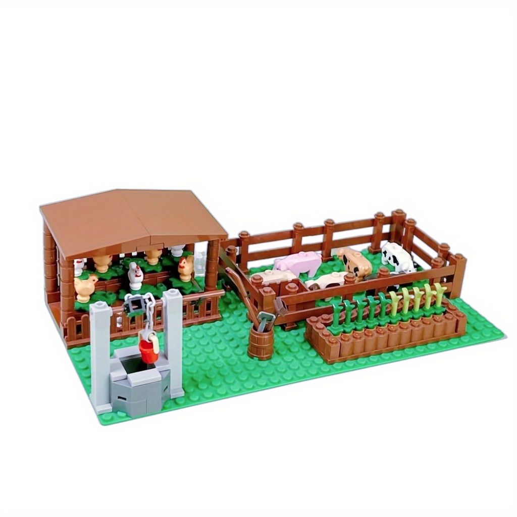 SCATOLA BLOCCHI COSTRUZIONI MATTONCINI COMPATIBILI LEGO FATTORIA ELEVATRICE  AGRO MY FARM LIBRICINO+GIOCATTOLI EDUCATIVI - Parole e Pensieri