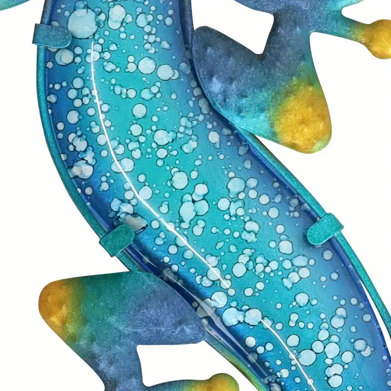 1pc spring outdoor lizard model star glass wall hanging farm garden lawn decor home decor room decor front door yard decor patio yard pathway decor autumn party decor backyard decor details 4