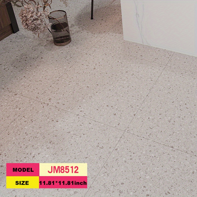 Simulated Thick Marble Tile Floor Sticker Pvc Waterproof Self